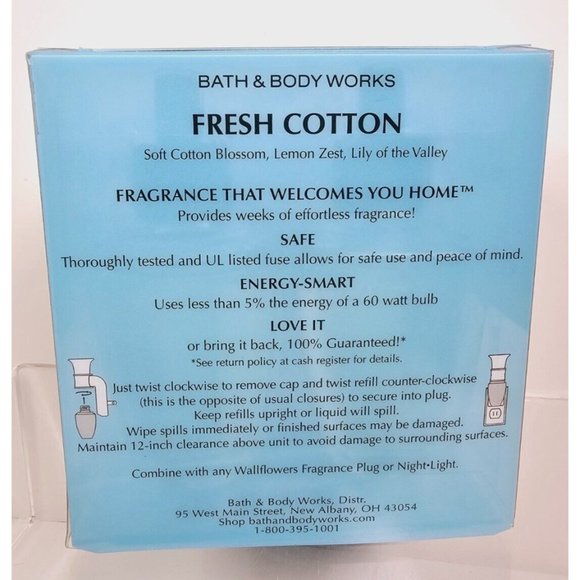 FRESH COTTON Bath & Body Works Wallflowers Fragrance Refill 2 Box NEW - Picture 7 of 7